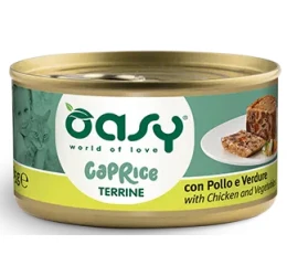 Υγρή Τροφή Γάτας Oasy Caprice Τερίνα με Κοτόπουλο & Λαχανικά 85gr Υγρή Τροφή Γάτας Oasy Caprice Τερίνα με Κοτόπουλο & Λαχανικά 85gr