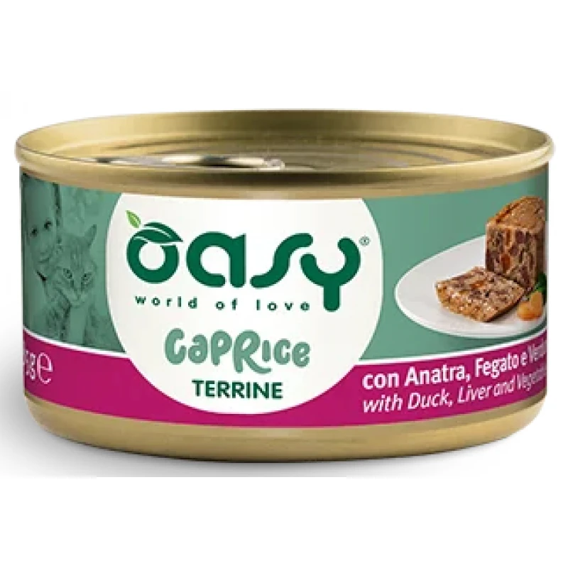 Υγρή Τροφή Γάτας Oasy Caprice Τερίνα με Πάπια, Συκώτι & Λαχανικά 85gr Γάτες Υγρή Τροφή Γάτας Oasy Caprice Τερίνα με Πάπια, Συκώτι & Λαχανικά 85gr Γάτες