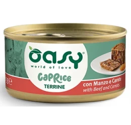 Υγρή Τροφή Γάτας Oasy Caprice Τερίνα με Βοδινό & Καρότο 85gr Υγρή Τροφή Γάτας Oasy Caprice Τερίνα με Βοδινό & Καρότο 85gr