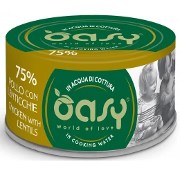 Υγρή Τροφή Γάτας Oasy More Love Adult Κοτόπουλο με Φακές 70gr