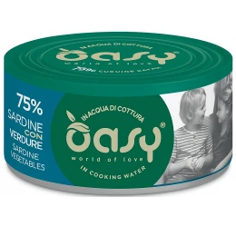 Υγρή Τροφή Γάτας Oasy More Love Adult Σαρδέλα με Λαχανικά 70gr