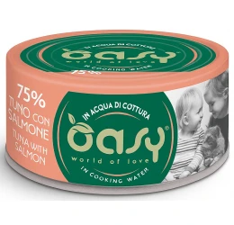 Υγρή Τροφή Γάτας Oasy More Love Adult Τόνος με Σολομό 70gr