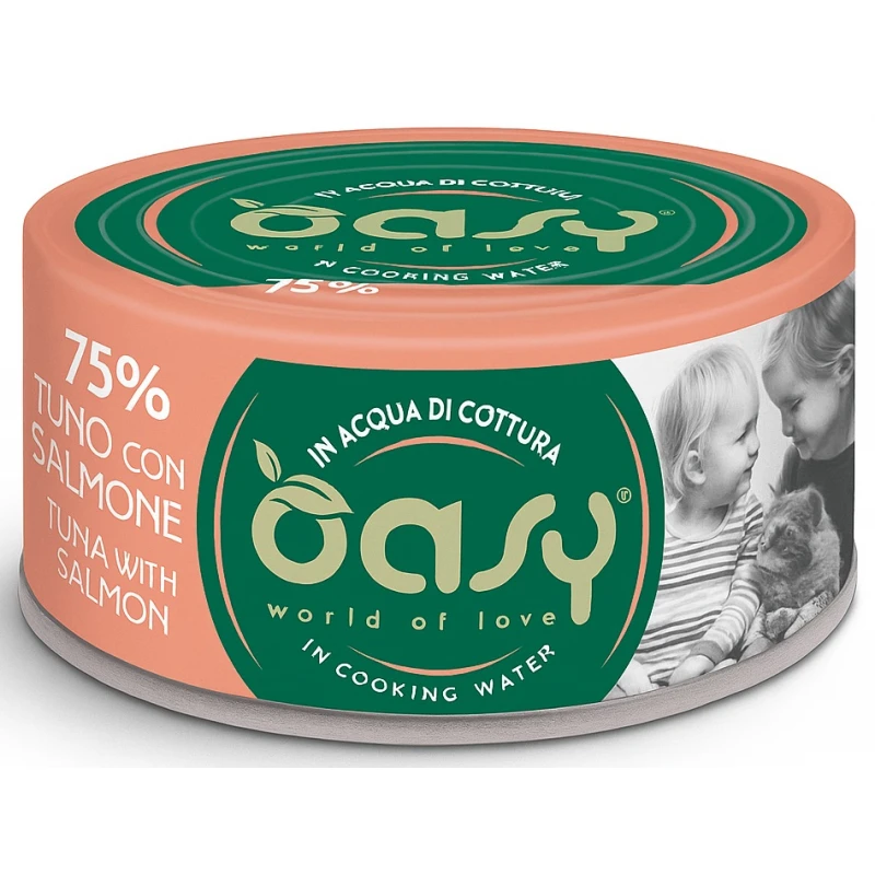 Υγρή Τροφή Γάτας Oasy More Love Adult Τόνος με Σολομό 70gr Γάτες