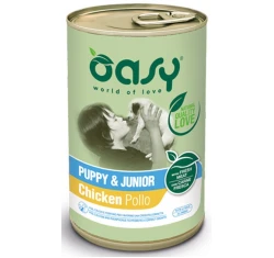 Υγρή Τροφή Σκύλου Oasy Lifestage Puppy and Junior Πατέ Κοτόπουλο 400gr