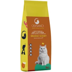 Άμμος Γάτας Olysand Από Λευκό Μπετονίτη 10L (8,5kg) Πορτοκάλι