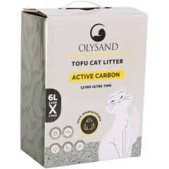 Άμμος - Πέλλετ Γάτας Olysand Tofu Clumping με Ενεργό Άνθρακα 12lt (2x6lt)