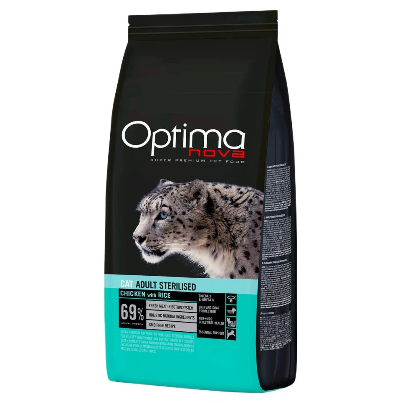 Optimanova Cat Adult Sterilised Chicken & Rice 2kg Γάτες