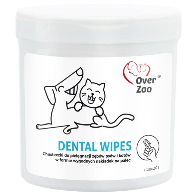 Over Zoo Dental Wipes Ειδικά Μαντηλάκια Καθαρισμού για Δόντια 50τμχ Σκύλοι