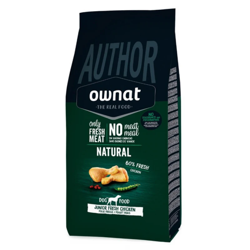 Ownat Author Dog Junior με Φρέσκο Κοτόπουλο 3kg Σκύλοι