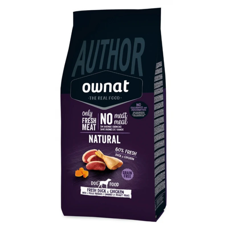 Ownat Author Dog με Φρέσκια Πάπια και Κοτόπουλο 3kg Σκύλοι
