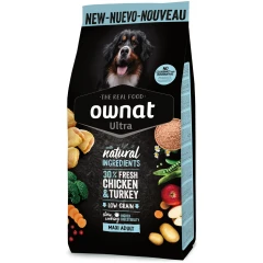 Ownat Ultra Low Grain Maxi Adult Κοτόπουλο & Γαλοπούλα 12kg + Δώρο Θερμός Ownat Ultra Low Grain Maxi Adult Κοτόπουλο & Γαλοπούλα 12kg + Δώρο Θερμός