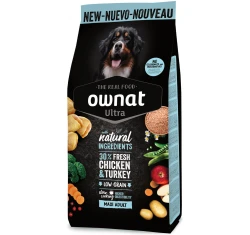 Ownat Ultra Low Grain Maxi Adult Κοτόπουλο & Γαλοπούλα 12kg + Δώρο Θερμός Ownat Ultra Low Grain Maxi Adult Κοτόπουλο & Γαλοπούλα 12kg + Δώρο Θερμός