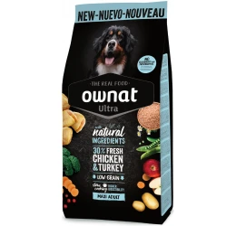 Ownat Ultra Low Grain Maxi Adult Κοτόπουλο & Γαλοπούλα 12kg + Δώρο Θερμός Ownat Ultra Low Grain Maxi Adult Κοτόπουλο & Γαλοπούλα 12kg + Δώρο Θερμός