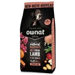 Ownat Ultra Low Grain Medium Adult Αρνί και Ρύζι 12kg + Δώρο Θερμός Ownat Ultra Low Grain Medium Adult Αρνί και Ρύζι 12kg + Δώρο Θερμός