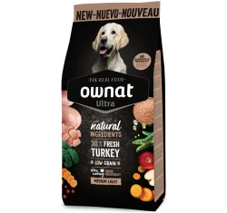 Ownat Ultra Low Grain Medium Adult Light Γαλοπούλα 12kg + Δώρο Θερμός Ownat Ultra Low Grain Medium Adult Light Γαλοπούλα 12kg + Δώρο Θερμός