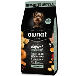 Ownat Ultra Low Grain Mini Junior Κοτόπουλο & Γαλοπούλα 3kg
