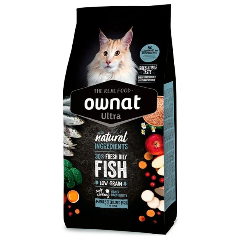 Ownat Ultra Mature Sterilized με Ψάρι 3kg Γάτες