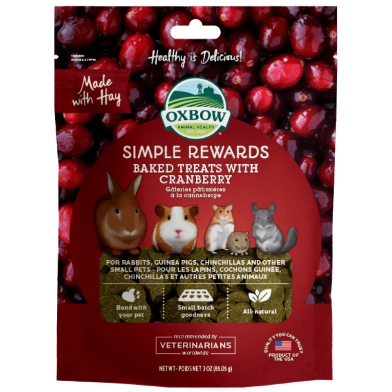 Λιχουδιές Τρωκτικών Oxbow Simple Rewards Baked με κράνμπερι 56gr ΜΙΚΡΑ ΖΩΑ - ΚΟΥΝΕΛΙΑ