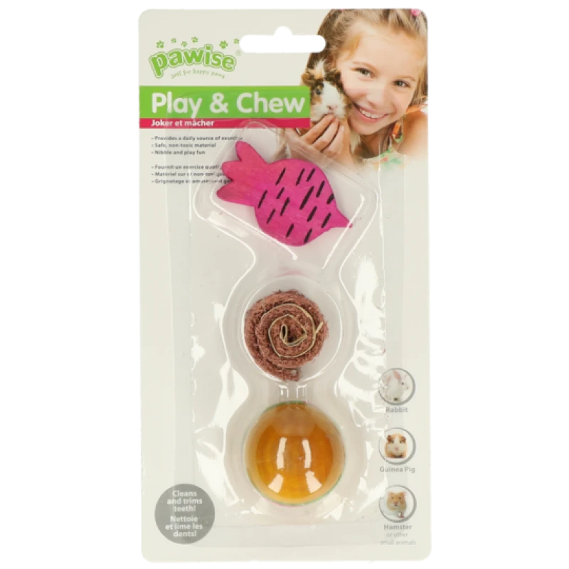 Pawise Wood'n Loofah Pretty Toys no.2 παιχνίδι - λιχουδιά Τρωκτικών 50gr ΑΞΕΣΟΥΑΡ ΜΙΚΡΩΝ ΖΩΩΝ - ΚΟΥΝΕΛΙΩΝ