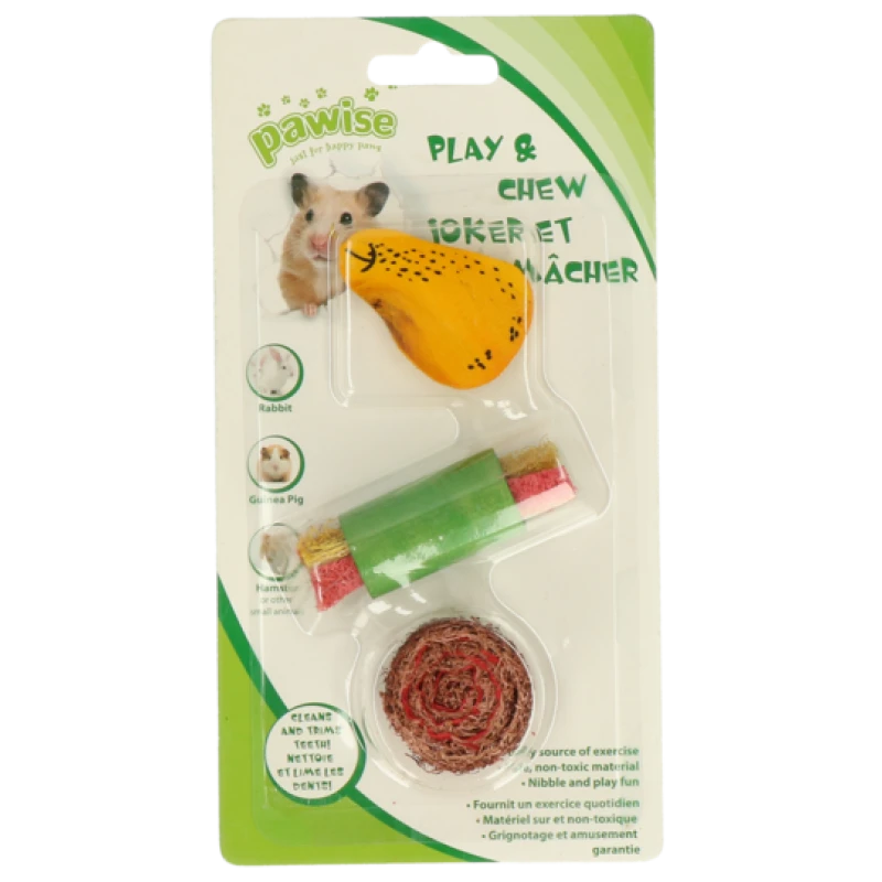 Pawise Wood'n Loofah Pretty Toys no.4 παιχνίδι - λιχουδιά Τρωκτικών 50gr ΑΞΕΣΟΥΑΡ ΜΙΚΡΩΝ ΖΩΩΝ - ΚΟΥΝΕΛΙΩΝ