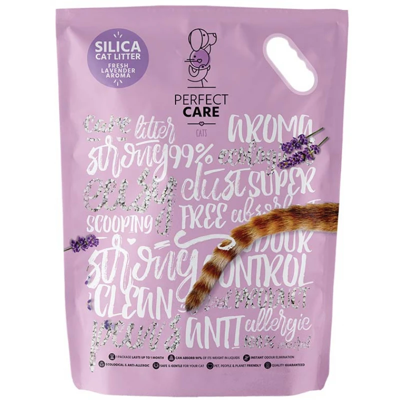 Κρυσταλλική Άμμος Perfect Care Cat Silica Λεβάντα 15lt (6,1kg) ΓΑΤΕΣ