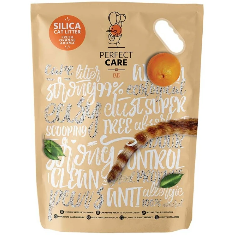 Κρυσταλλική Άμμος Perfect Care Cat Silica Πορτοκάλι 15lt (6,1kg) ΓΑΤΕΣ