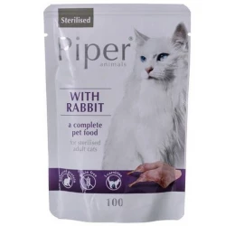 Piper Cat Adult Sterilised Rabbit (κουνέλι) Pouch 100gr Piper Cat Adult Sterilised Rabbit (κουνέλι) Pouch 100gr