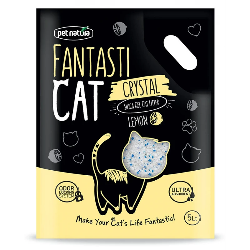 Κρυσταλλική άμμος Pet Natura Fantastic Cat 2kg ( 5lt) Lemon ΓΑΤΕΣ