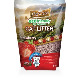 Άμμος - Πέλλετ  Για Γάτες  Princess Eco Strawberry 6lt (Βιοδιασπώμενο)  Άμμος - Πέλλετ  Για Γάτες  Princess Eco Strawberry 6lt (Βιοδιασπώμενο)