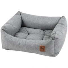 Κρεβατάκι Πουφ Σκύλου και Γάτας PQP Αδιάβροχο Small 65x60cm Γκρι