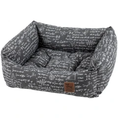 Κρεβατάκι Πουφ Σκύλου και Γάτας PQP Maths Medium 85x75cm Μαύρο Κρεβατάκι Πουφ Σκύλου και Γάτας PQP Maths Medium 85x75cm Μαύρο