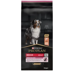 Pro Plan Medium Adult Sensitive Skin Optiderma με σολομό 14kg + Δώρο Dentalife Large  Pro Plan Medium Adult Sensitive Skin Optiderma με σολομό 14kg + Δώρο Dentalife Large