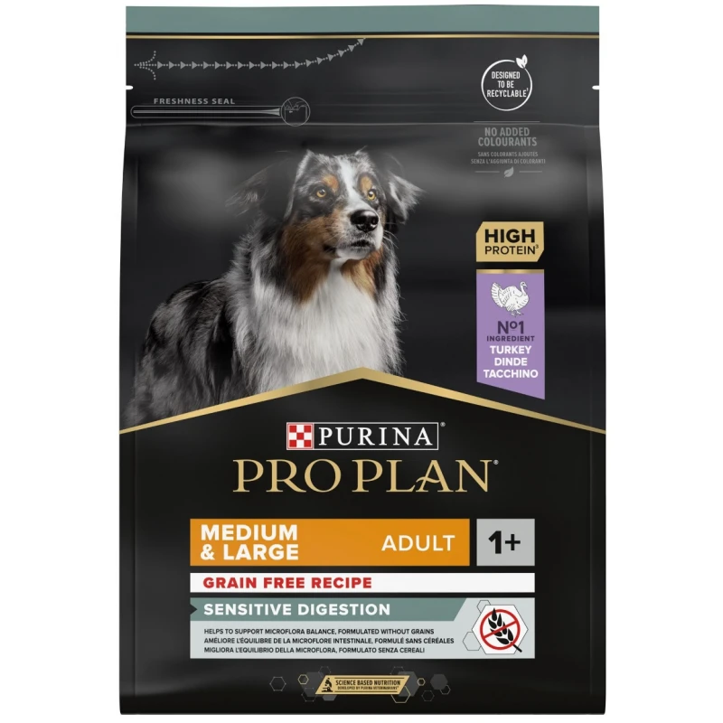 Pro Plan Grain Free Adult Medium Large Sensitive Digestion Turkey 12kg ΞΗΡΑ ΤΡΟΦΗ ΣΚΥΛΟΥ