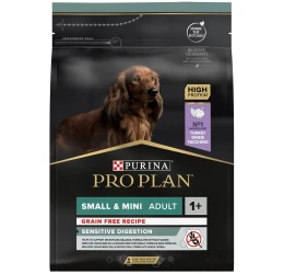 Pro Plan Grain Free Adult Small & Mini Sensitive Digestion Turkey 2,5kg + Δώρο Dentalife Small Pro Plan Grain Free Adult Small & Mini Sensitive Digestion Turkey 2,5kg + Δώρο Dentalife Small