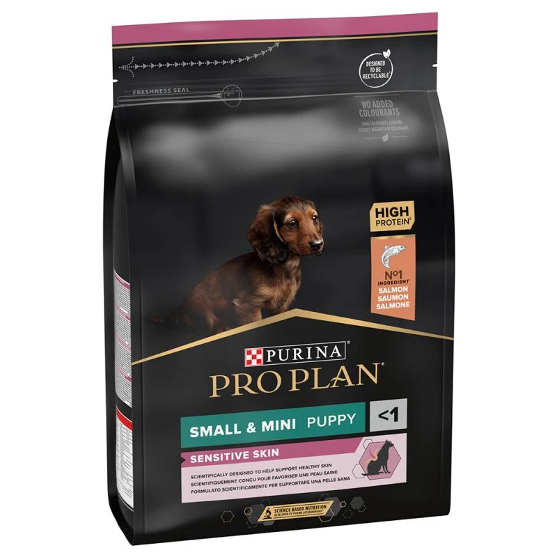 PRO PLAN Small & Mini Puppy Sensitive Skin OPTIDERMA με σολομό 3 kg ΞΗΡΑ ΤΡΟΦΗ ΣΚΥΛΟΥ