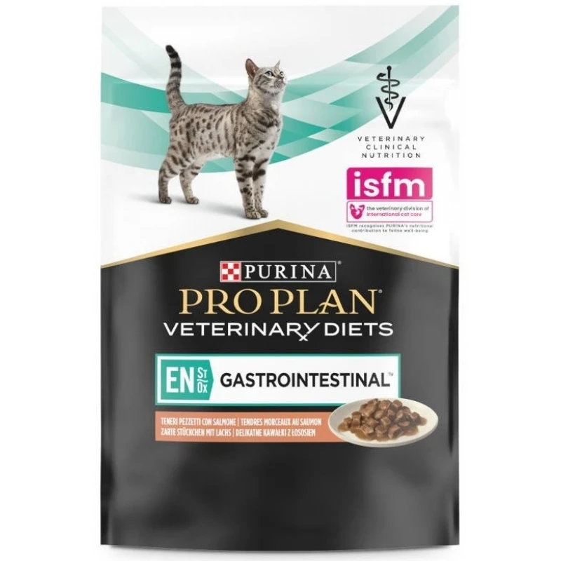 Purina Veterinary Diets EN Φακελάκι 85gr (Δίαιτα Γαστρεντερικών παθήσεων)  με Σολομό  ΥΓΡΗ ΤΡΟΦΗ -  ΚΟΝΣΕΡΒΕΣ ΓΑΤΑΣ