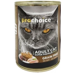 Prochoice Adult Cat Chicken & Liver Pate Grain Free Υγρή Τροφή Γάτας με Κοτόπουλο και Συκώτι 400gr
