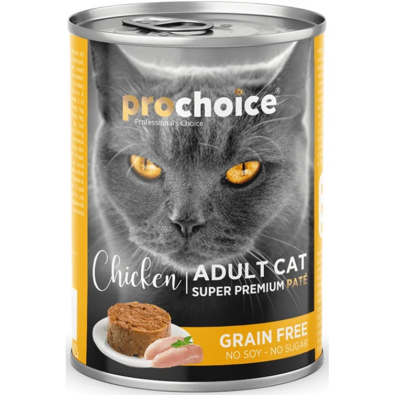 Prochoice Adult Cat Chicken Pate Grain Free Υγρή Τροφή Γάτας με Κοτόπουλο 400gr ΓΑΤΕΣ