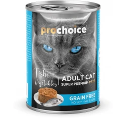 Prochoice Adult Cat Fish & Vegetables Pate Grain Free Υγρή Τροφή Γάτας με Ψάρι & Λαχανικά 400gr