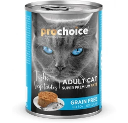 Prochoice Adult Cat Fish & Vegetables Pate Grain Free Υγρή Τροφή Γάτας με Ψάρι & Λαχανικά 400gr