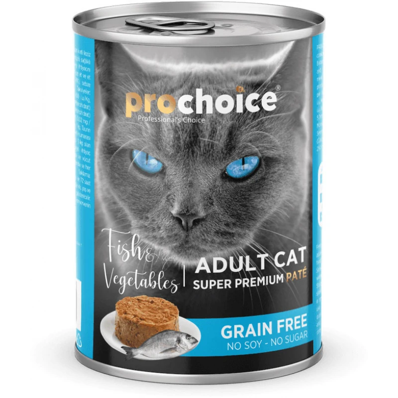 Prochoice Adult Cat Fish & Vegetables Pate Grain Free Υγρή Τροφή Γάτας με Ψάρι & Λαχανικά 400gr ΓΑΤΕΣ