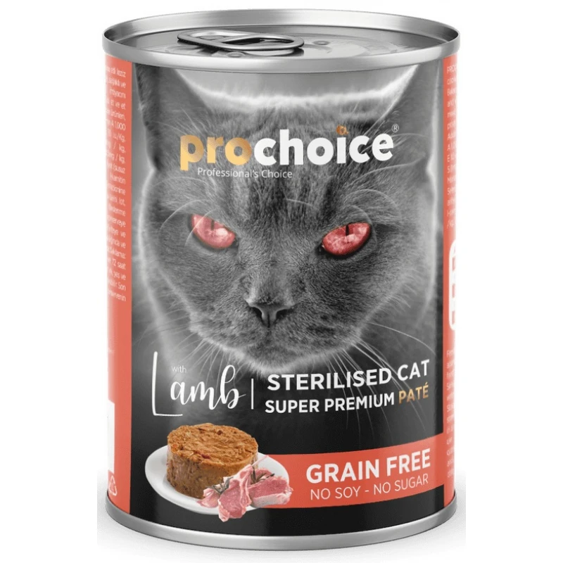 Prochoice Adult Cat Sterilized Lamb Pate Grain Free Υγρή Τροφή Γάτας με Αρνί 400gr ΓΑΤΕΣ