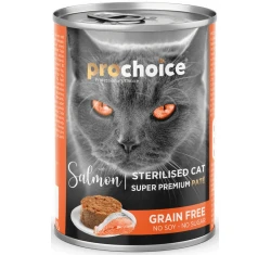 Prochoice Adult Cat Sterilized Salmon Pate Grain Free Υγρή Τροφή Γάτας με Σολομό 400gr Prochoice Adult Cat Sterilized Salmon Pate Grain Free Υγρή Τροφή Γάτας με Σολομό 400gr