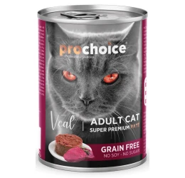 Prochoice Adult Cat Veal Pate Grain Free Υγρή Τροφή Γάτας με Μοσχάρι 400gr