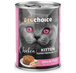 Prochoice Kitten Chicken Pate Grain Free Υγρή Τροφή για Γατάκια με Κοτόπουλο 400gr Prochoice Kitten Chicken Pate Grain Free Υγρή Τροφή για Γατάκια με Κοτόπουλο 400gr