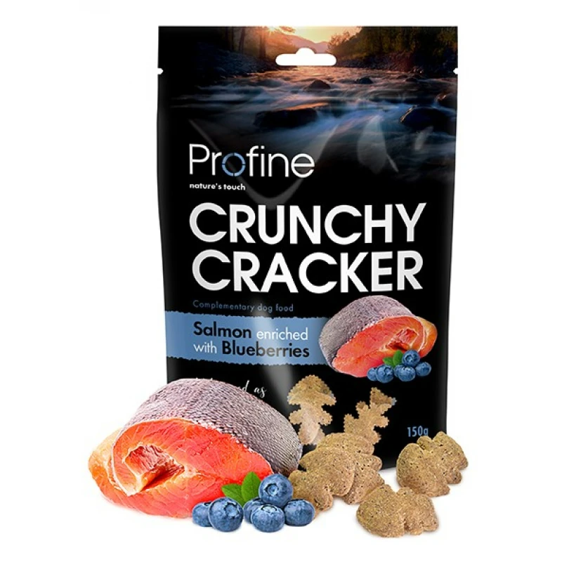 Profine Dog Grain Free Crunchy Cracker Σολομός με Μύρτιλλα 150gr ΛΙΧΟΥΔΙΕΣ & ΚΟΚΑΛΑ