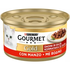 Purina Gourmet Gold  Κομματάκια Σε Σάλτσα Με Βοδινό 85gr Purina Gourmet Gold  Κομματάκια Σε Σάλτσα Με Βοδινό 85gr
