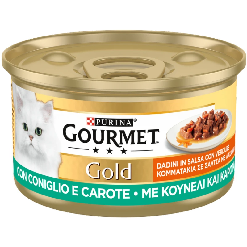 Purina Gourmet Gold  Κομματάκια Σε Σάλτσα Με κουνέλι Και Καρότα 85gr ΓΑΤΕΣ
