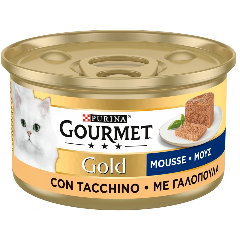 Purina Gourmet Gold  Mousse Με Γαλοπούλα 85gr ΓΑΤΕΣ