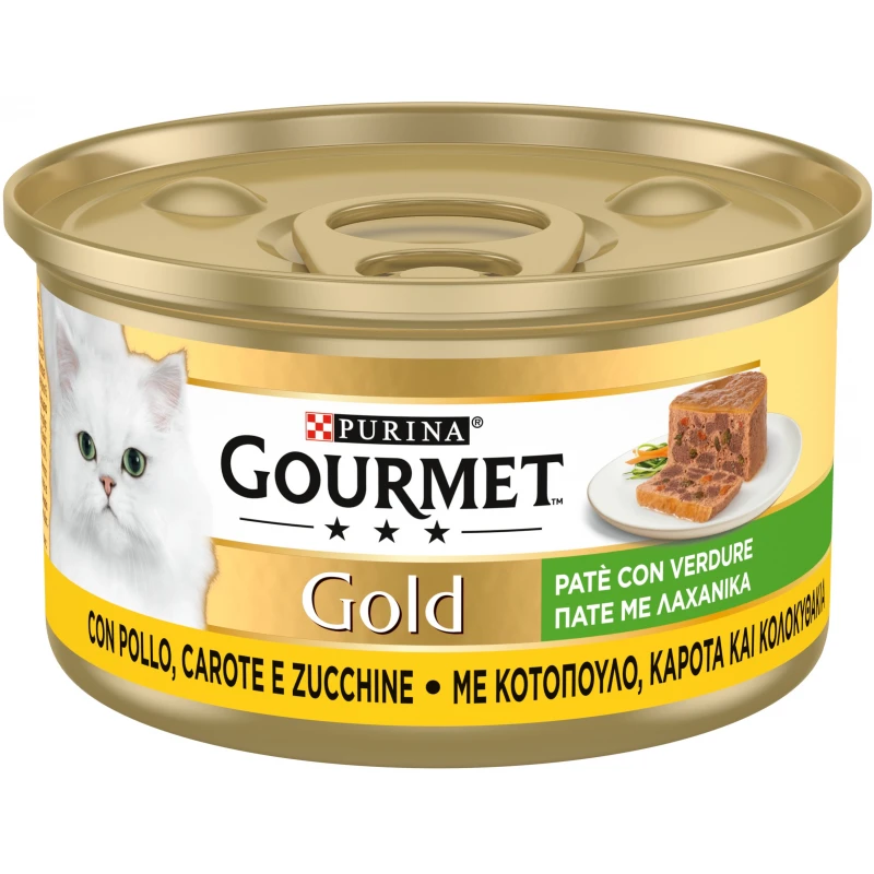 Purina Gourmet Gold Pate Με Κοτόπουλο, Καρότα Και Κολοκυθάκια 85gr ΓΑΤΕΣ